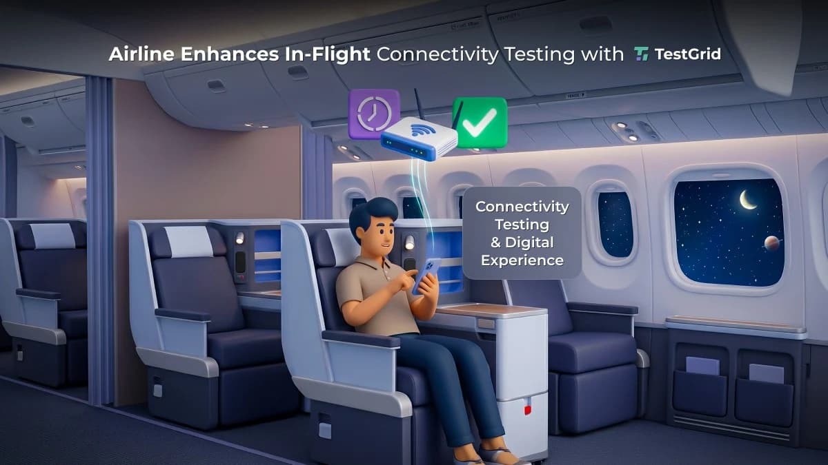 Airline Enhances In-Flight Connectivity Testing with TestGrid